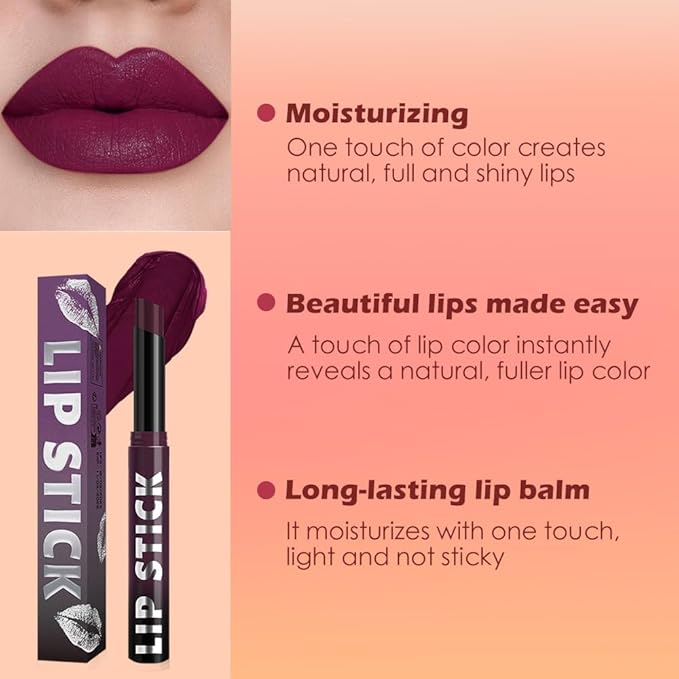 Matte Lipstick Crayon for Women, Pink Nude Lip Stick Pencil 24 Hour Long Lasting Waterproof, Non-Drying Hydrating Formula Lip Gloss Makeup, Vegan & Cruelty-Free, 08