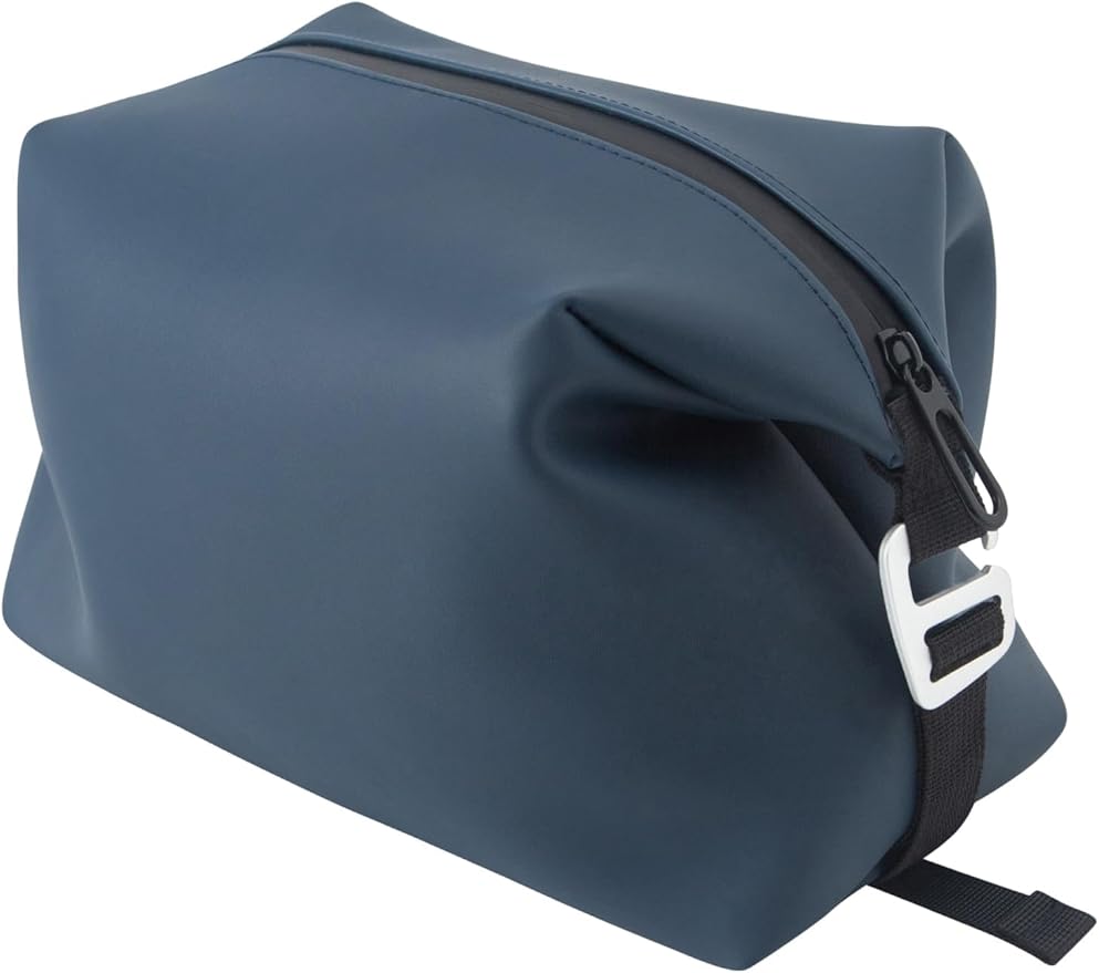 6"x 11" 6L Large Silicone Toiletry Bag,Waterproof Leakproof Foldable Travel Organizer,Dopp Kit Alternative for Men & Women,Navy Bule