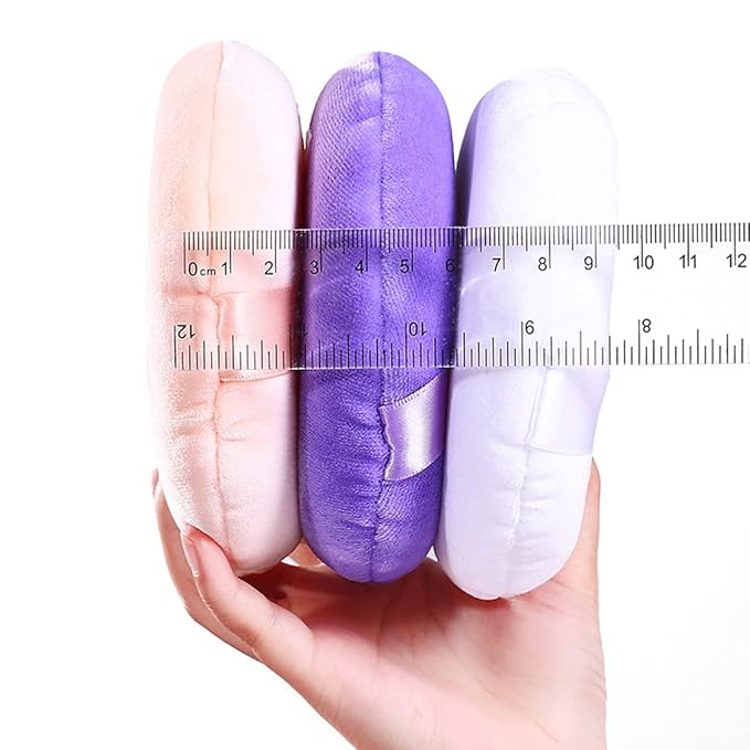 2 PCS large Powder puff, 5 inch cotton super soft Powder puff, washable, loose powder puff, baby powder, body puff round (Purple)
