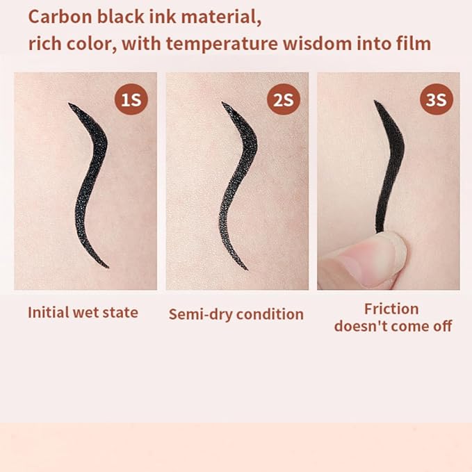 MAEPEOR Ultra-Fine Liquid Eyeliner Dark Brown High-Pigmented Matte Eyeliner Pen Stay All Day Makeup with Fine Brush Tip (M02 Dark Brown)