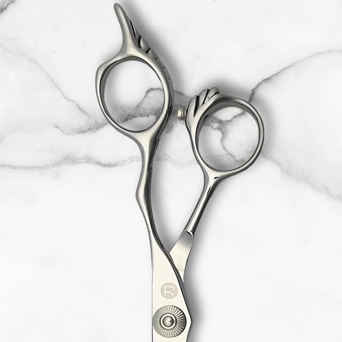 Saki Shears Tsuru Hair Cutting Scissors - Polished Japanese Steel- 6" Hair Shears for Barbers and Hair Stylists - Thumb Screw for Easy Tension Adjustment (Set of Hair Shears)