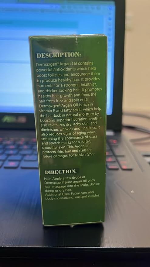Argan Oil -100% Organic & Cold Pressed Moroccan Oil - Anti-Aging Moisturizing Treatment for Face, Hair, Skin & Nails, Acne Scars, Anti-Wrinkle. (4 FL OZ)