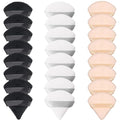 24 Pieces Powder Puff, Triangle Makeup Puff Cotton Powder Face Washable Body Powder Puff for Loose Powder Body Cosmetic Foundation Sponge Makeup Tool (8B8W8N)