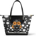 African Black Women's Leather Tote Bag, Large, Premium Vegan Leather, Full Zip, Perfect Christmas Gifts For Women