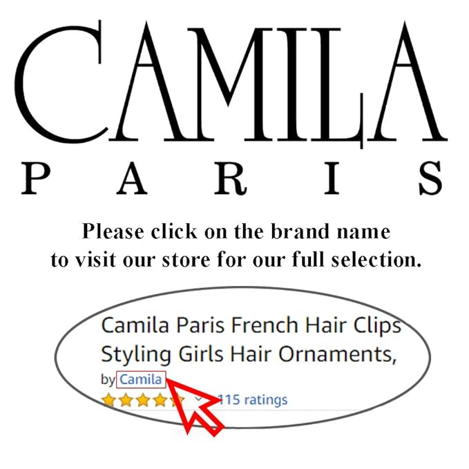 Camila Paris CP2906 French Hair Clip for Women, Amber, Girls Hair Claw Clips Jaw Fashion Durable and Styling Hair Accessories for Women, Strong Hold No Slip Grip, Made in France