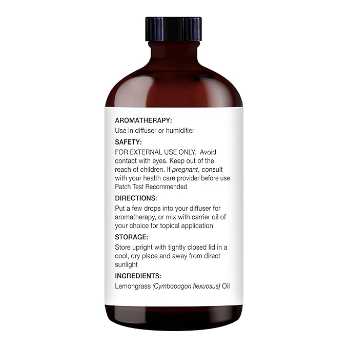 Majestic Pure Lemongrass Essential Oil with Glass Dropper - 2 Fl Oz - 100% Pure and Natural Lemongrass Oil - Premium Grade Essential Oils for Diffuser, Aromatherapy, Soap and Candle Making