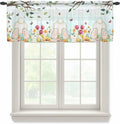 Easter Sheer Valances for Windows 54"x18", Light Filtering Kitchen Curtains by Unknown