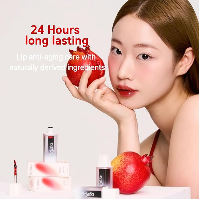 Peel Off Waterproof Lip Tattoo 6g - 24h Long Lasting Korean Lip Stain, Transfer Proof Matte Blush Red with plumping effect (Blush Red)