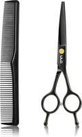 ULG Hair Cutting Scissors Professional Salon Shears 6.5-Inch Ultra Sharp Barber Scissors with Haircut Comb, Left/Right Symmetrical, Stainless Steel Haircut Scissors for Men, Women, Salon & Home Use