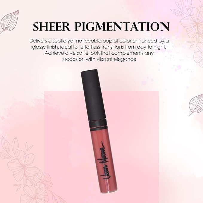 Lip Gloss, Moisturizing Lip Color with Shimmer for Long Lasting Shine, Lightweight Lip Stain, Girls Non-Sticky Lip Gloss with Aloe Vera, W/Vitamin C, E (Autumn)