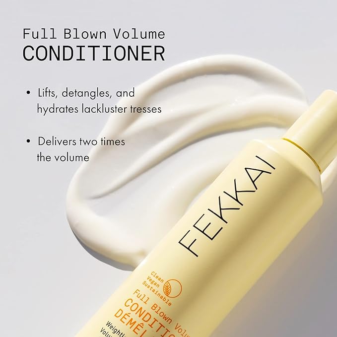 FEKKAI Full Blown Volume Shampoo (2 oz) + Conditioner (2 oz) - Adds Lift & Body for Lasting Volume For Fine or Flat Hair - Vegan, Cruelty-Free