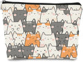 Cute Cat Makeup Bag - Travel Cosmetic Organizer, Small Size, Cat Mom Mothers Day Gifts