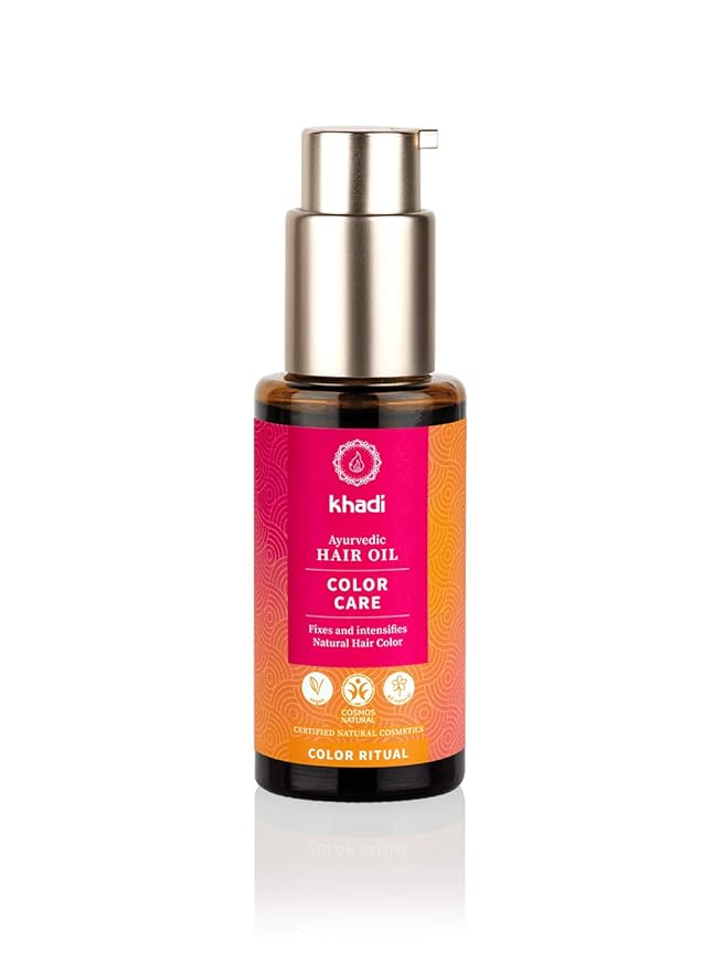 KHADI COLOR CARE Hair Oil - Hair treatment for fixing plant hair color - shine & UV protection - luminosity - 100% natural, plant-based & vegan - 1.69 fl oz