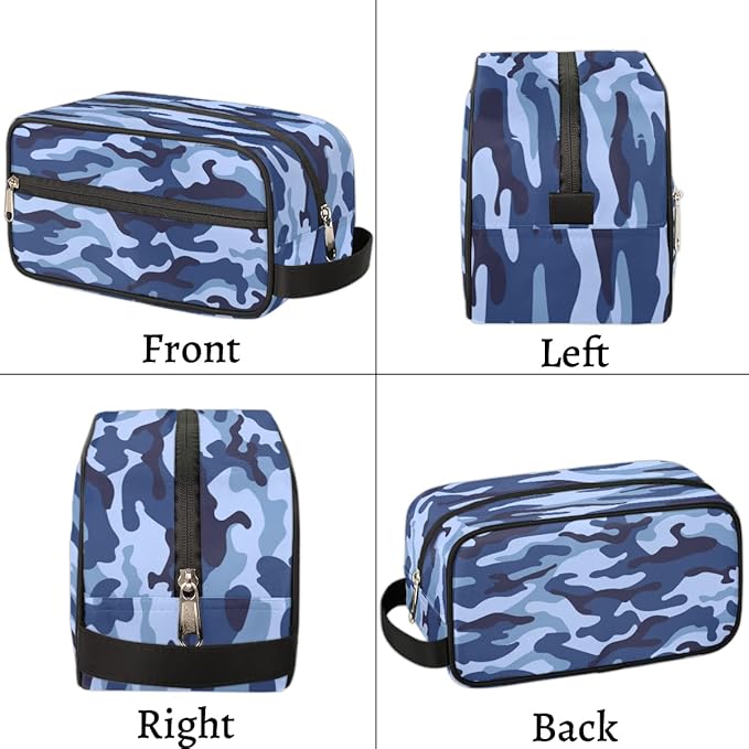 Pardick Camo Camouflage Print Travel Toiletry Bag for Women Men Lightweight Cosmetic Makeup Bag Organizer Waterproof Shaving Dopp Kit with Large Capacity for Toiletries Shaving Accessories