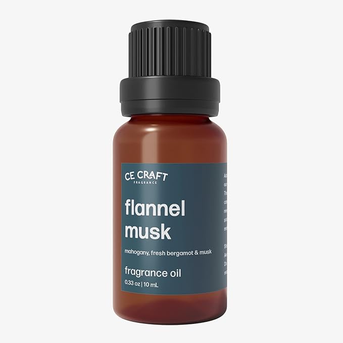 CE Craft Premium Fragrance Oil Pair for Diffusers - Flannel Musk + Flannel Pine – Diffuser Oils Fragrances Scented for Home, Candle Soap Making Supplies, Aromatherapy Blends for House (10 mL)