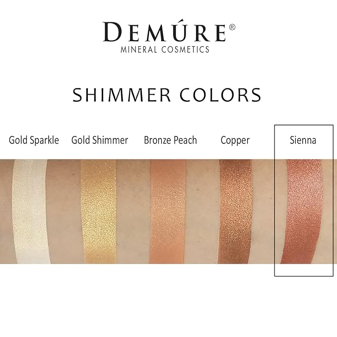 Demure Mineral Make Up (Sienna) Eye Shadow, Shimmer Eyeshadow, Loose Powder, Glitter Eyeshadow, Eye Makeup, Professional Makeup