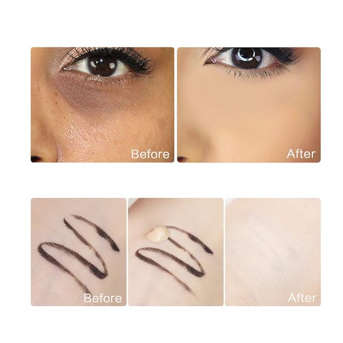 Waterproof Full Coverage Concealer with Primer Sponge Set, Smooth Matte Flawless Creamy Liquid Foundation Corrector Makeup Kit Face Eye Dark Circles Spot Acne Scar Covers (0.2Fl, Color: 3.5-MEDIUM)