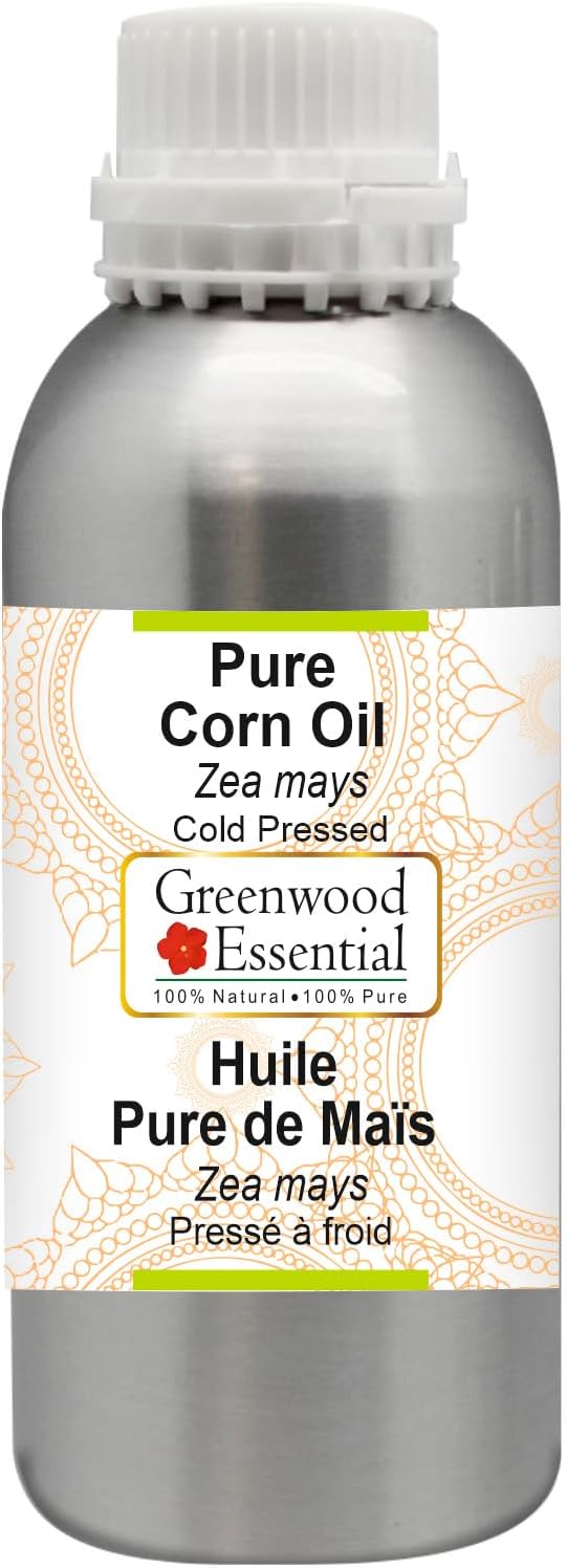Greenwood Essential Pure Corn Oil (Zea mays) Cold Pressed 300ml (10 oz)
