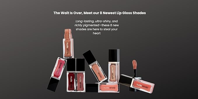 nude envie - Lip Gloss - High-Shine Finish - Moisturizing & Easy Application - Luxury Hydration - Non-Sticky Formula - With Vitamin E & Glycine Soja Oil - Vegan, Paraben-Free & Cruelty-Free - Shimmer