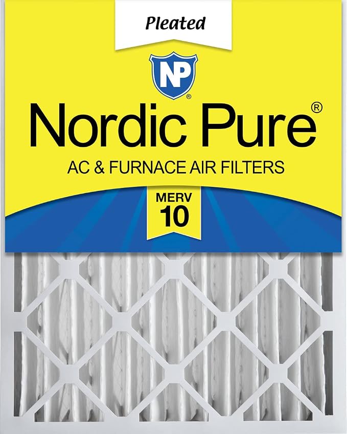 Nordic Pure 16x25x4 Pleated MERV 10 Air Filter 1 Pack by NordicPure