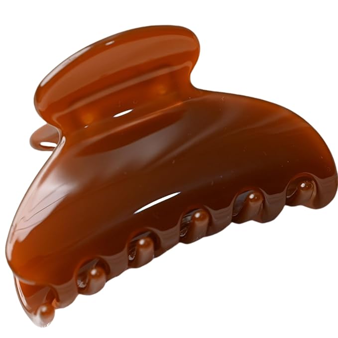 Handmade Celluloid Acetate French Design Barrettes Tortoise Shell Claws Hair Claw Luxury Fashion Accessories Hair Clip for Women (toffee)