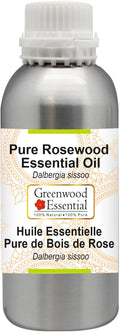 Greenwood Essential Pure Rosewood Essential Oil (Dalbergia Sissoo) Steam Distilled 300ml (10.1 oz)