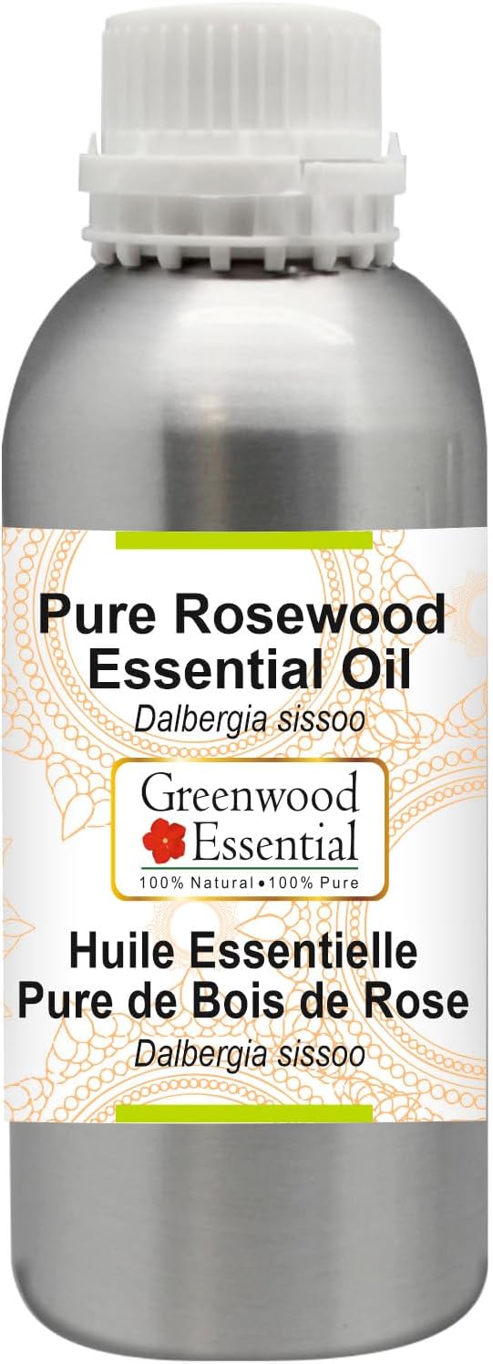 Greenwood Essential Pure Rosewood Essential Oil (Dalbergia Sissoo) Steam Distilled 300ml (10.1 oz)