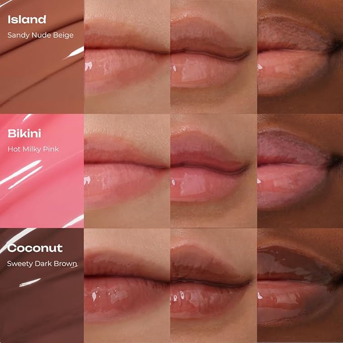 PDRN Tinted Lip Serum – High Gloss Ultra Hydrating Natural Glow, Non-Sticky Volumizing Color Glaze with Long-Lasting Shine, Nourishing Moisturizing Repair for Chapped Lips (0.34 oz)