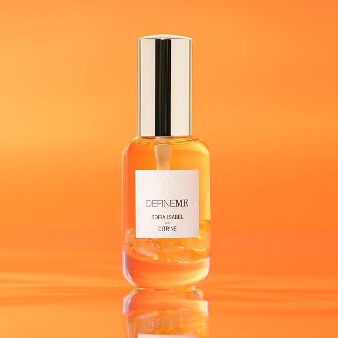 DefineMe Citrine Crystal Infused Natural Perfume Mist, Sofia Isabel Scent, 0.95 FL OZ