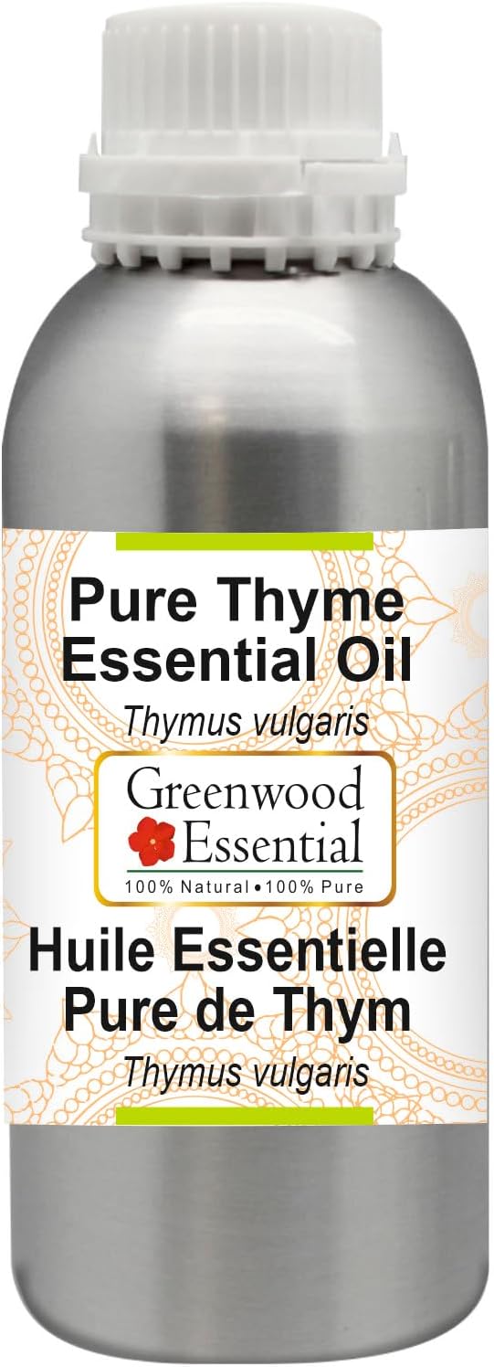 Greenwood Essential Thyme Essential Oil (Thymus vulgaris) Steam Distilled 630ml (21.3 oz)