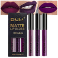 AMY'S DIARY 3Pcs Bright Red Matte Liquid Lipstick Sets, Lip Stain Long Lasting 24 Waterproof Lip Gloss Gift Set Matt Makeup for Women Lippies(Set28#)