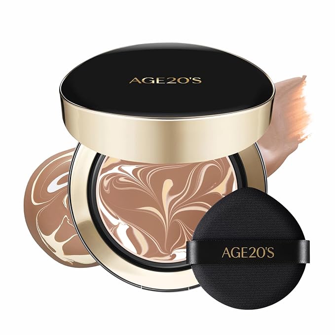 [NEW] AGE20'S Signature Essence Pact | 29C COOL CARAMEL | Vegan Korean Cushion Foundation | Pack of 1 | Cream Foundation, Dewy & Glow Finish, Natural Coverage, SPF 50+