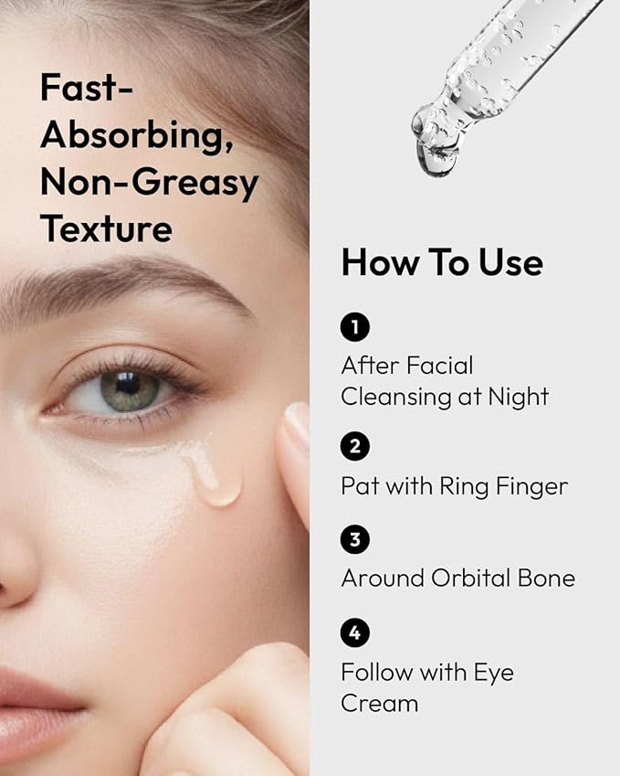 Brio Peptide Serum Lotion for Eye, Reduces Dark Circles & Puffiness Eye Serum, 1 Fl Oz