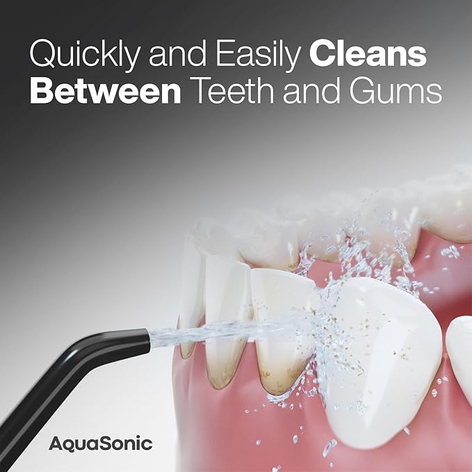 AquaSonic Aqua Flosser - Cordless Rechargeable Water Flosser for Teeth - Waterproof, Portable Oral Irrigator for Dental Cleaning with 5 Jet Tips – Braces Home Travel