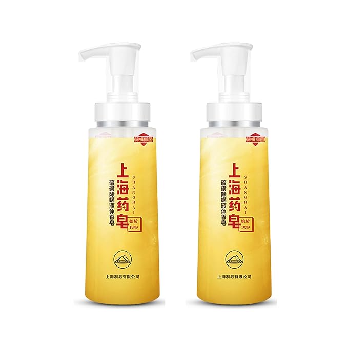 Bee & Flower Sulfur Soap Liquid Shampoo & Body Wash - Daily Head to Toe Skin Care Product for Men and Women - 16.8 Fl Oz - Pack of 2