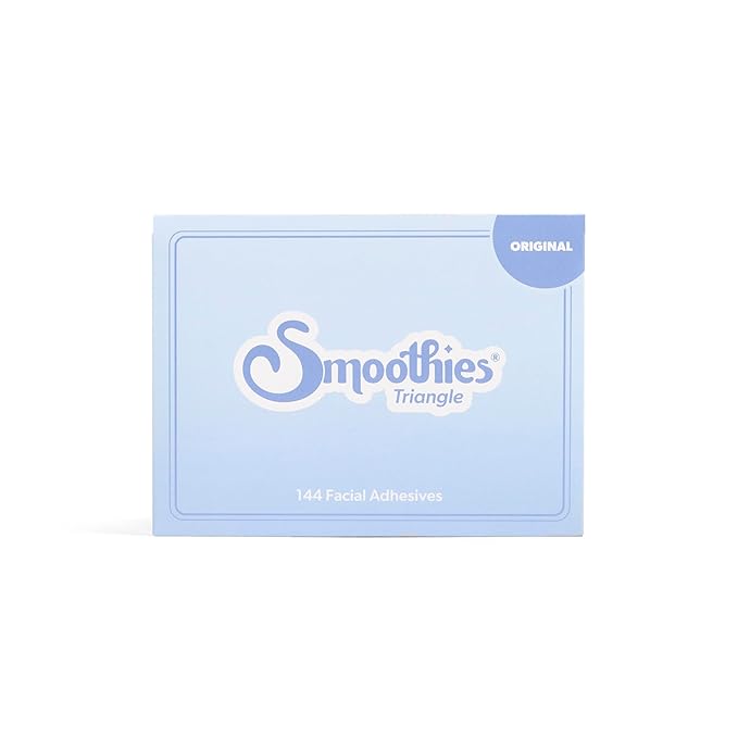 Smoothies Triangle Wrinkle Patches for Face Overnight - Facial Patches for Elevens, Crows Feet and more, 144 Facial Adhesives per Box - Face Tape, Made in the USA