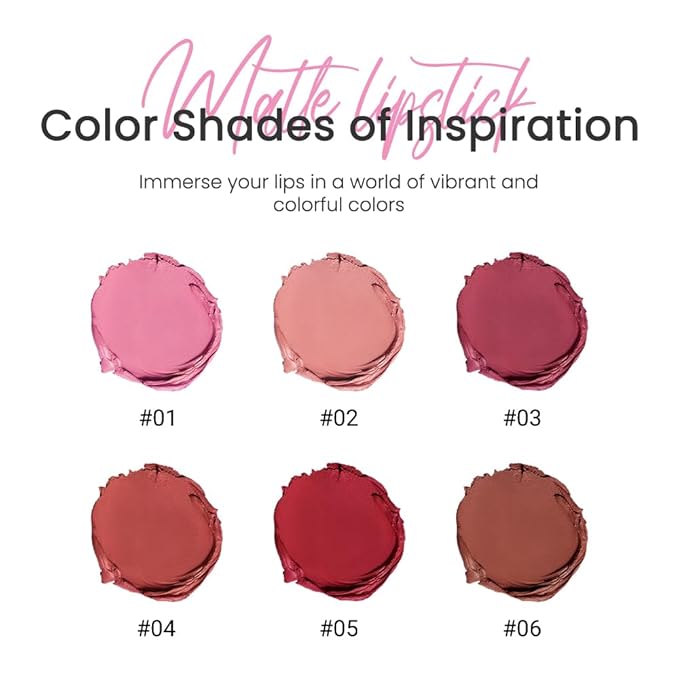 evpct Maroon Wine Red Matte Creamy Lipstick for Women, Long Lasting Waterproof Velvet Lipstick, Lip Stick Crayon Buildable Blendable Creamy Color, Longwear Lip Makeup Cruelty-free 24 hours original 03
