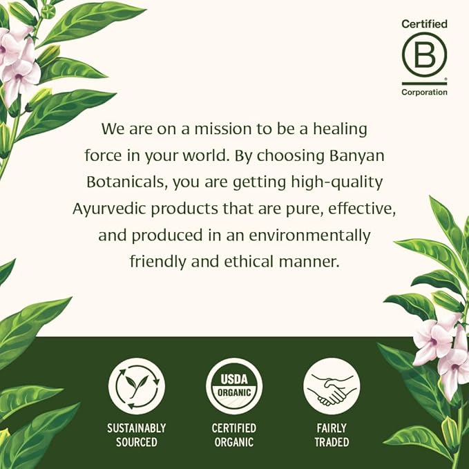 Banyan Botanicals Organic Castor Oil – Pure and Refined Castor Oil – for Face and Skin Care, Hair Care, and Natural Beauty – 8 oz – Non GMO, Hexane Free, Vegan, and Cruelty Free