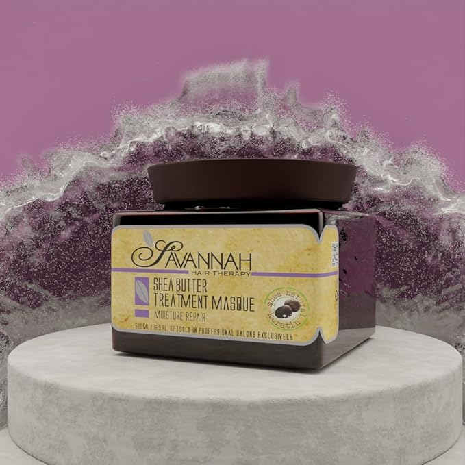 Savannah Hair Mask/Hair Masque with Keratin & Shea Butter – Deep Conditioning, Hydrating Anti-Frizz Treatment for Dry, Curly, or Chemically Treated Hair – 500ml (16.9 oz)