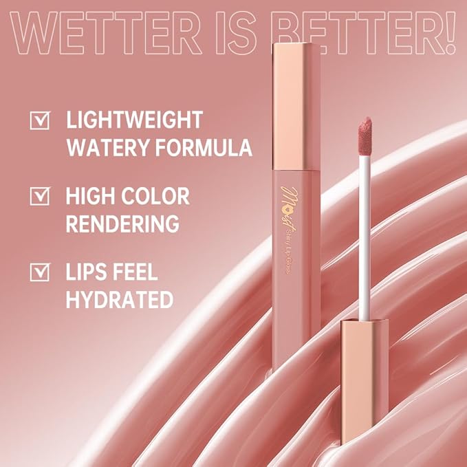 12 Colors Lip Gloss Set, High-Shine Waterproof Collection, Long Lasting Moisturizing Formula with Mirror Finish, Adult (4#, 1 Count (Pack of 1))