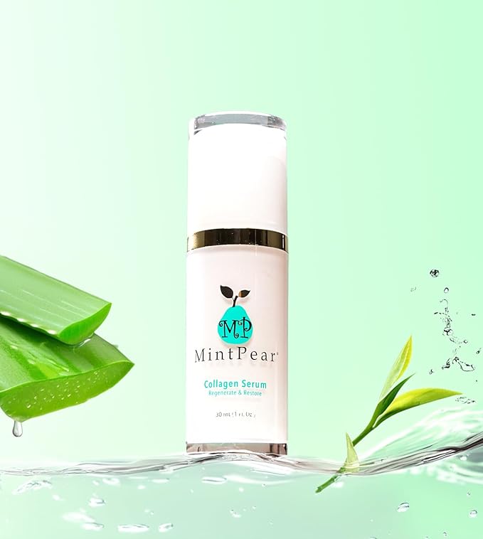MP MINTPEAR Collagen Peptides Serum 30ml - Anti-Aging Tri-Peptide Firming Serum for Wrinkles & Fine Lines Reduction, Skin Elasticity & Texture Improvement