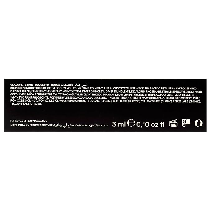 EVAGARDEN Classy Lipstick - Formulated with Natural Oils - Envelopes Your Skin with Satin Effect - Light, Pigmented Blend Gives Full Coverage and Chic Finish Instantly - 610 Garnet Rose - 0.1 oz