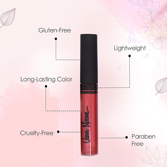 Lip Gloss, Moisturizing Lip Color with Shimmer for Long Lasting Shine, Lightweight Lip Stain, Non-Sticky Lip Gloss with Aloe Vera, W/Vitamin C, E (Passion Fruit)