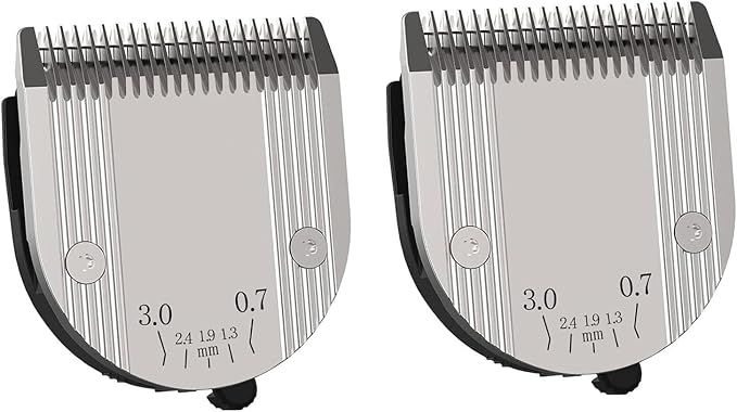 Audoc 5 in 1 Blades Adjustable Dog Grooming Replacement Blades Compatible with Wahl Animal Clipper Arco, Bravura, Chromado, Creativa, Figura, and Motion Pet, Dog, and Horse (Silver/2PC)