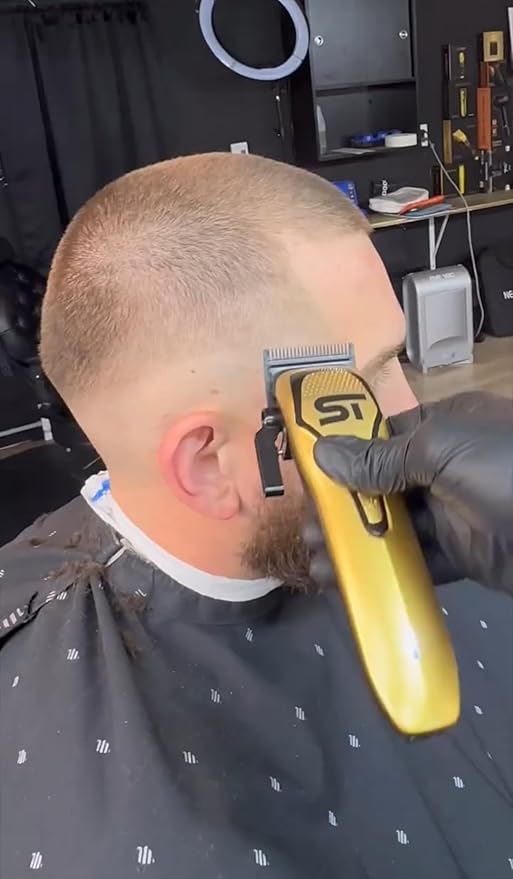 Supreme Trimmer Darkstar 72 Clipper with Magnetic Vector Motor | 180 Min Run Time, 9000 RPM Barber Hair Clipper | Low Noise, Professional Clipper DLC Blades | STC72