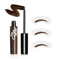 Brow Tattoo Peel Off Tint - Brow Gel Eyebrow Tattoos Waterproof, Eyebrow Gel Tint with Eyebrow Stencils Long-Lasting Makeup, Eye Brow Pencils Create Full Voluminous Brows for Women (Dark Brown)