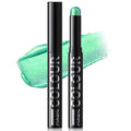 Duochrome Green Yellow Glitter Eyeshadow Stick, Color Shift Shimmer Chameleon Metallic Eye Shadow Brightener Pencil, Silky Smooth Iridescent Sparkle Inner Corner Eye Highlighter Fairy Makeup