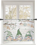 Sheer Curtains 54 Inch Length, Sage Green Gnomes Semi Sheer Curtains Light by Unknown