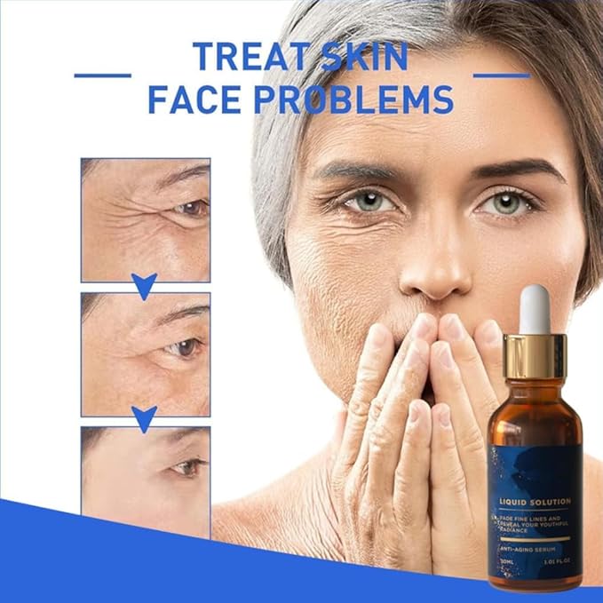 Liquid Solution Anti Aging Serum, Vitamin C Gel, Anti Aging Face Tightening, Boost Skin Collagen, Reduce Wrinkles & Plump Skin(3pcs)