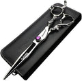 6/7/8/9-inch professional hair clipper set, stainless steel sharp hair clippers, hairdresser specific scissor(8-inch flat shear)